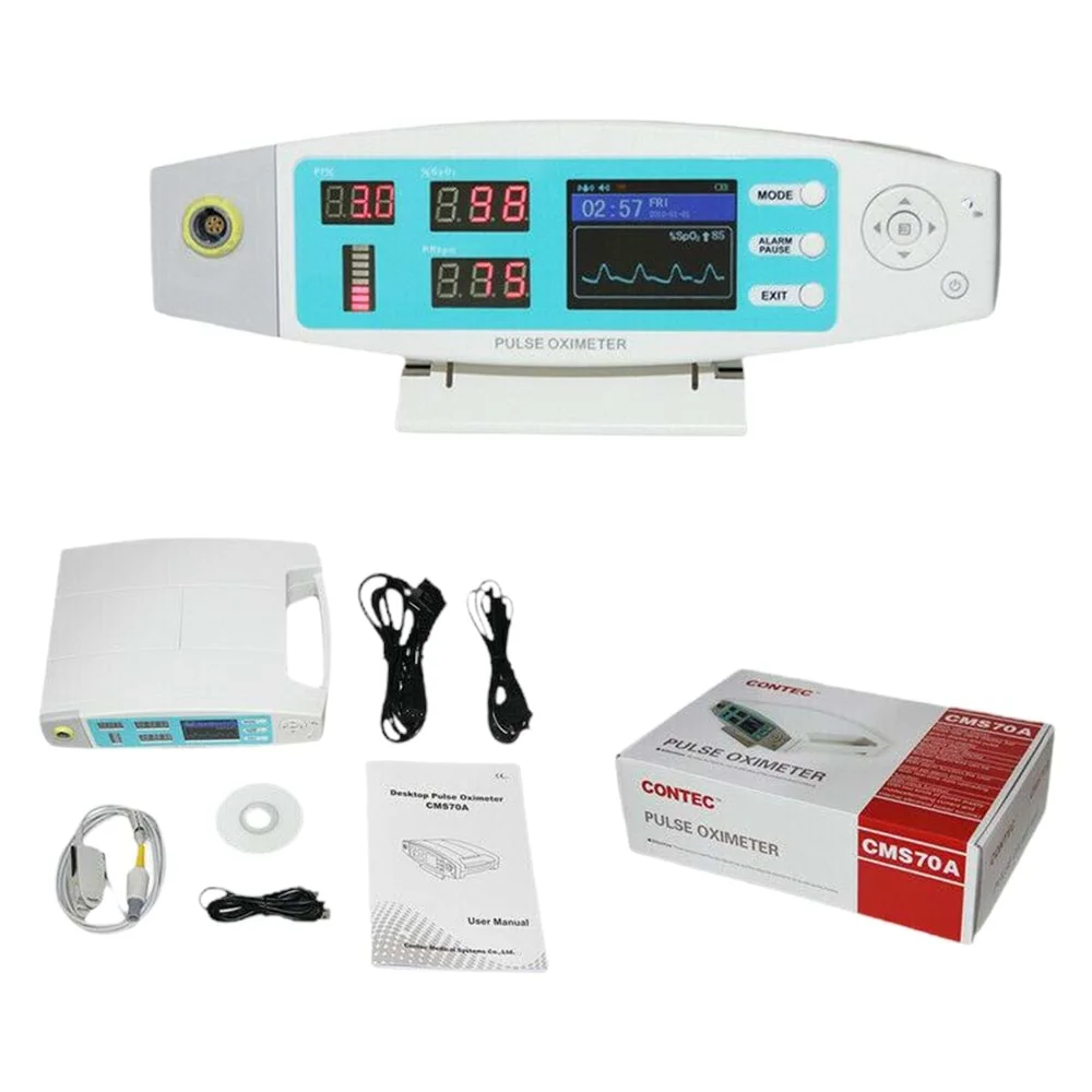 CONTEC CMS70A MASA TİPİ OKSİMETRE ŞARJLI VE BATARYALI görsel 7