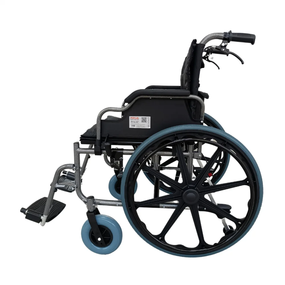 Poylin P114 XLarge Beden ( 55 cm ) Tekerlekli Sandalye görsel 3
