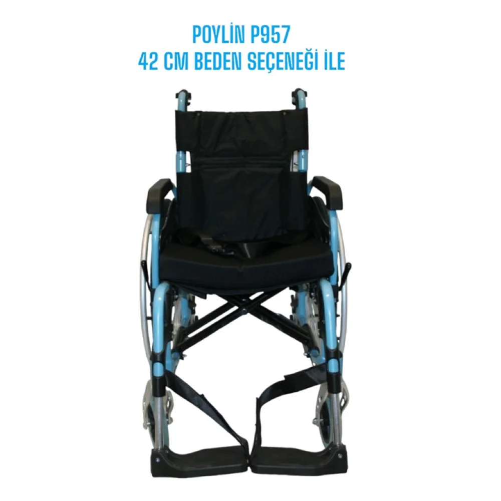 Poylin P957 Hafif Alüminyum Tekerlekli Sandalye görsel 2