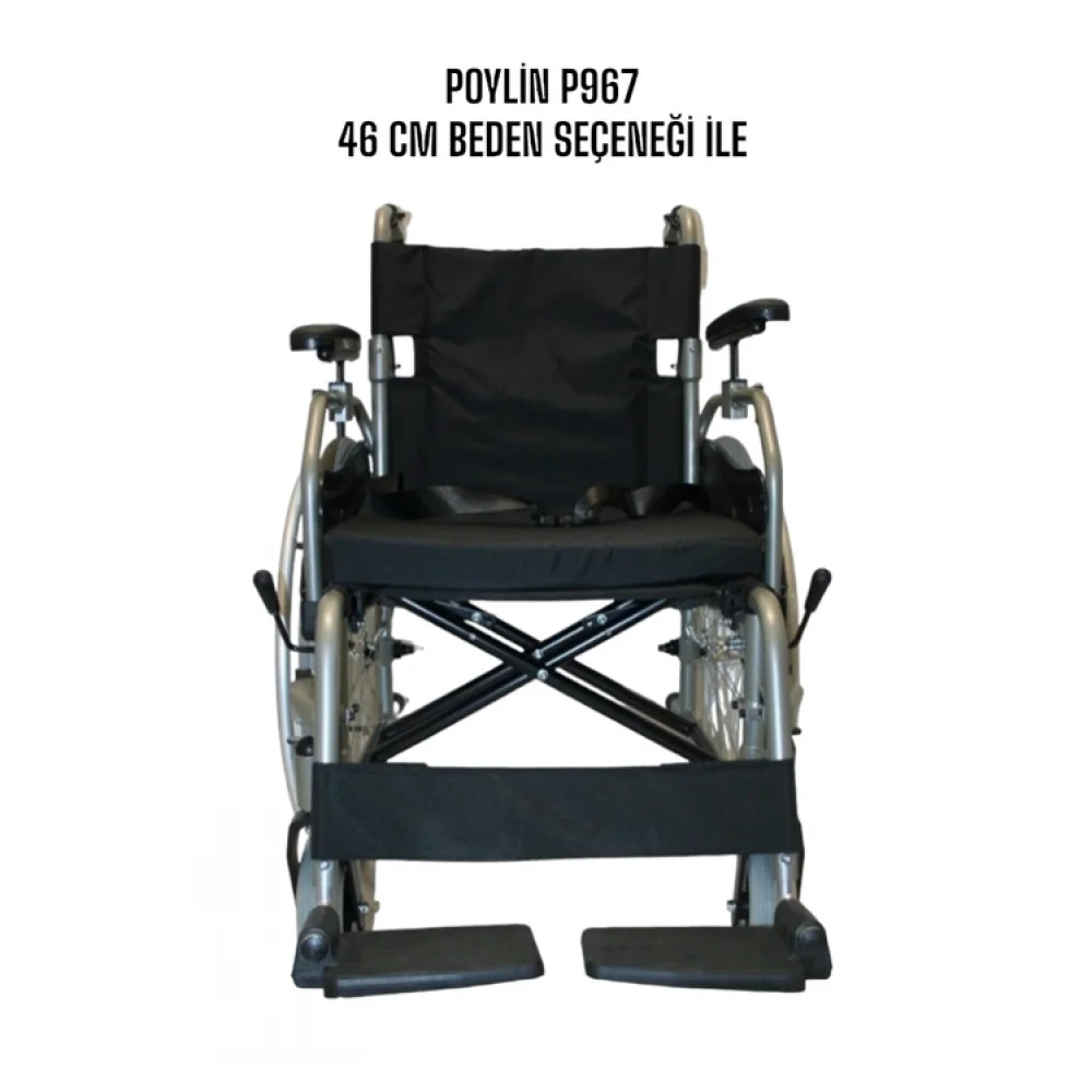 Poylin P967 Hafif Alüminyum Tekerlekli Sandalye görsel 3