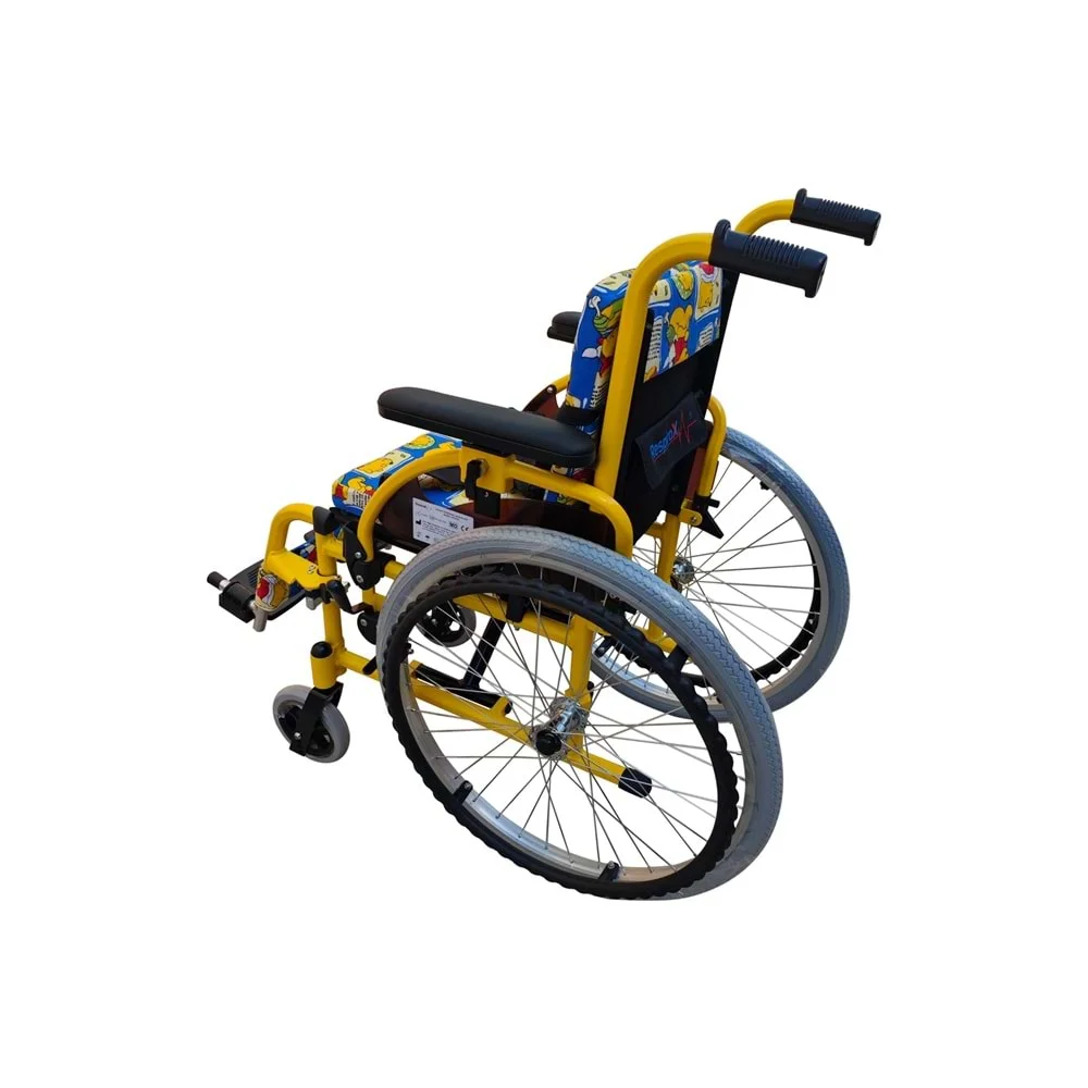 RESPİROX RCTS-01 ÇOCUK-PEDİATRİK ALÜMİNYUM MANUEL TEKERLEKLİ SANDALYE görsel 3